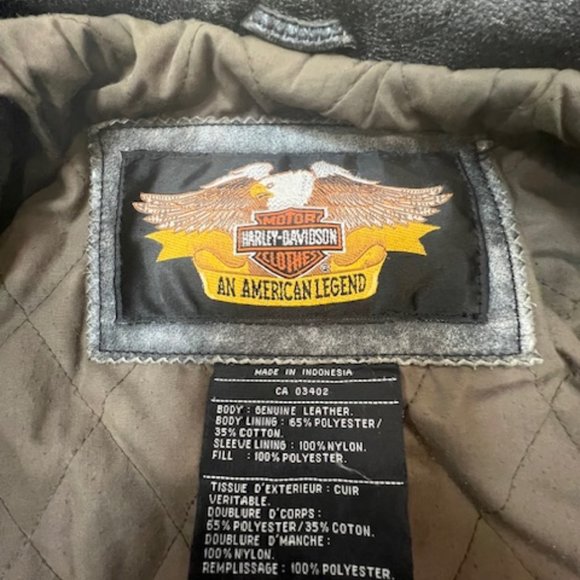 Harley-Davidson Leather Motorcycle Jacket Mens size Medium - Picture 4 of 4
